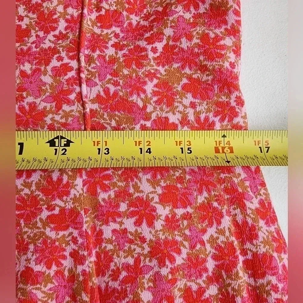 A loves a floral cherry print dress size L rayon - Image 11
