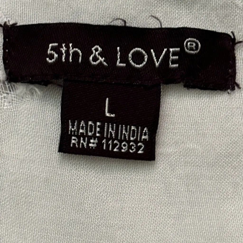 5th & Love Elegant Cream Top Size L - Image 11