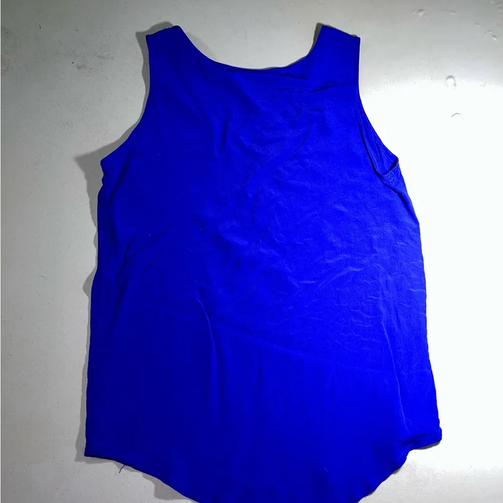 100% Silk Cirage Vintage Tank Top Purple - Image 5
