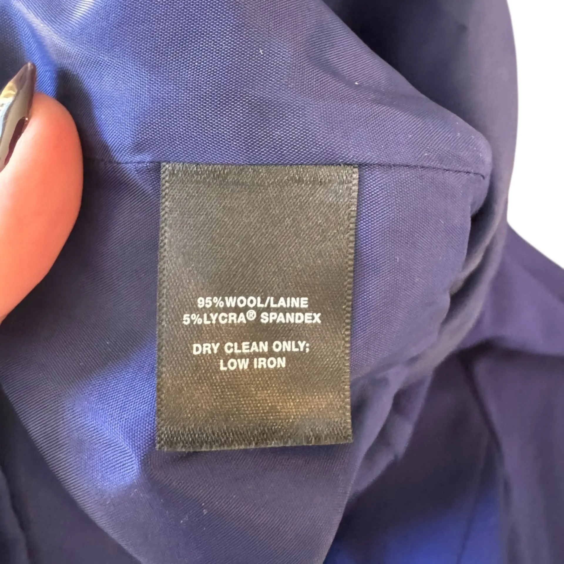 Lafayette 148 New York - Navy Blue Wool Blend Sheath Dress Sz 6 - Image 9