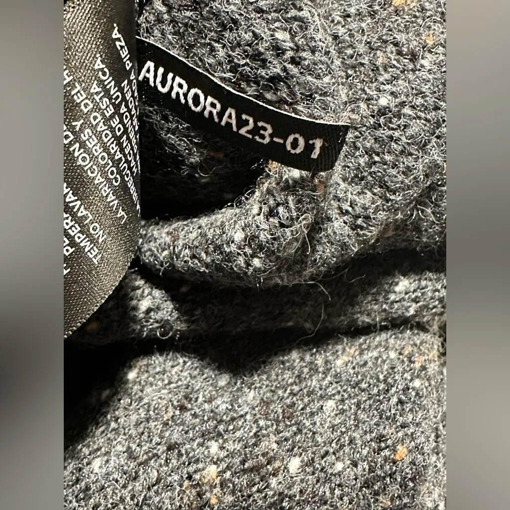 Well Worn Nep Yarn Sweater Women’s Size M Cozy Mock Neck Dark Gray Speckled - Image 9