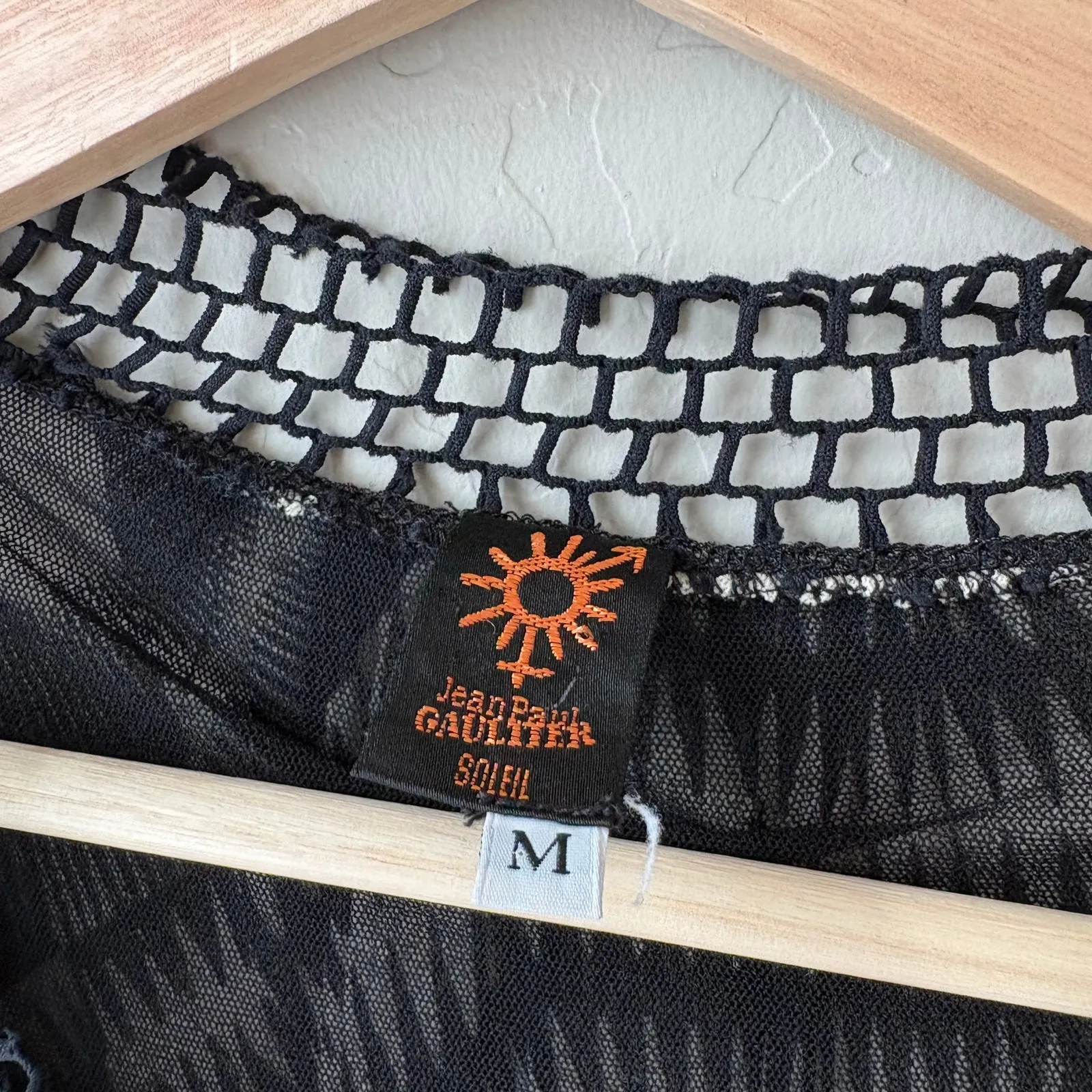 Jean Paul Gaultier Soleil 90s Gown Black Geo Optical Illusion Maxi Dress Size M Size M - Image 4