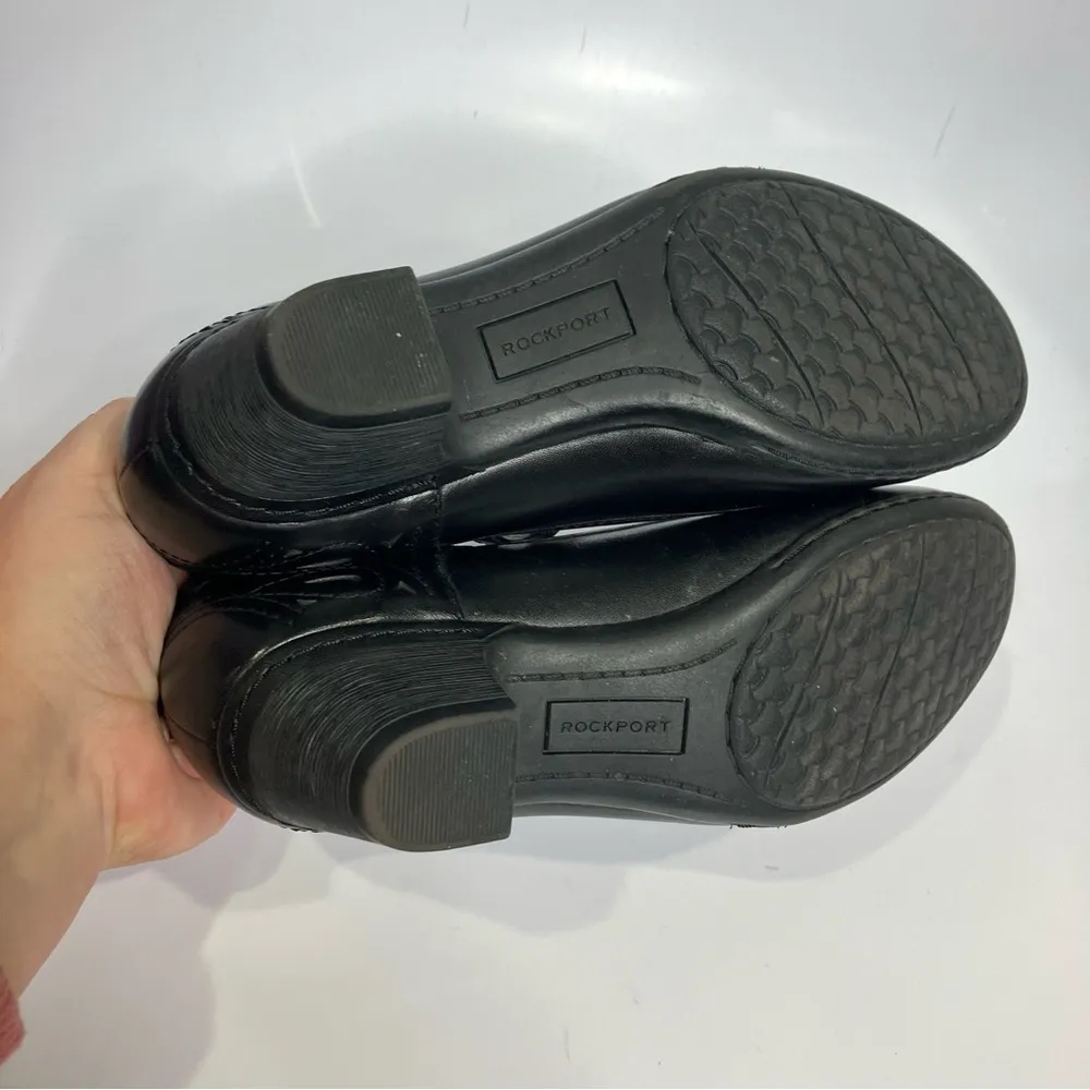 Rockport Cobb hill Abbott ankle strap mary Jane pumps black leather size 6‎ - Image 9