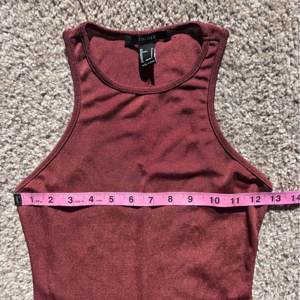 Forever 21 Sparkly Rust Bodycon Midi Dress - Image 3