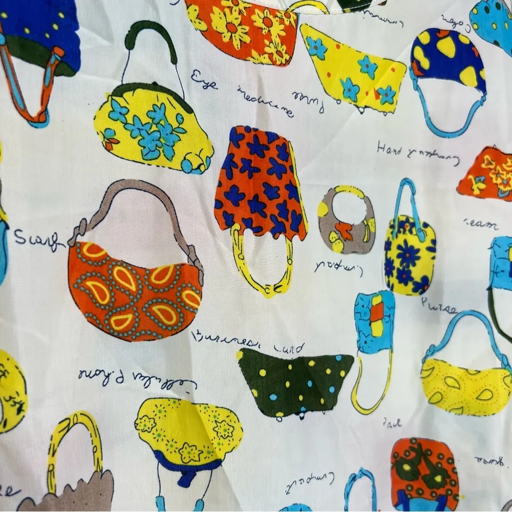 Allegra K Novelty Print Top Blouse Handbag Purses All Over Print Women’s Size XL - Image 2