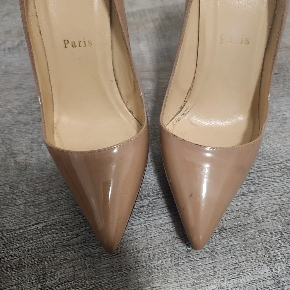 Christian Louboutin Patent Leather Pigalle Platform Heels Size 36 - Image 9
