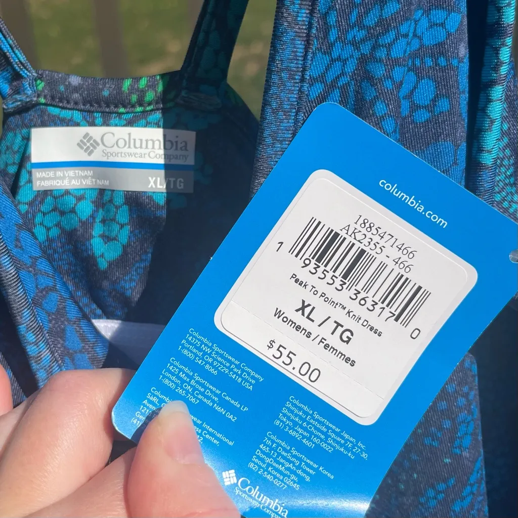 Columbia Women’s Peak To Point Knit Dress Built-In Bra Sleeveless Size XL NEW - Image 2