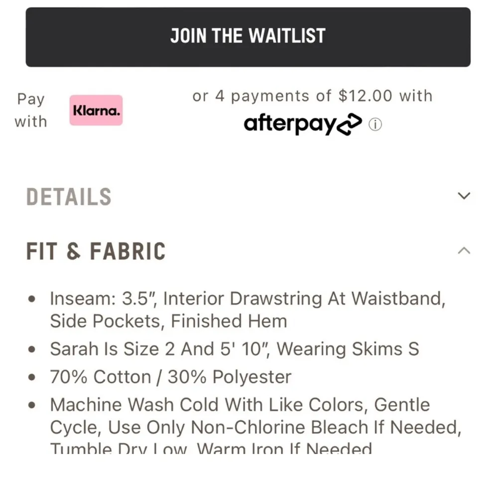 SKIMS COTTON FLEECE‎ CLASSIC SHORT size S NWT - Image 5