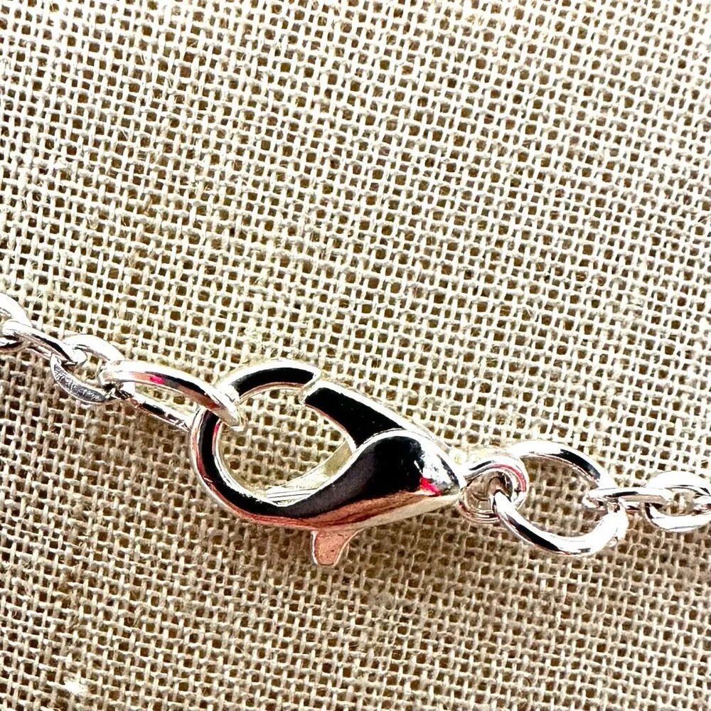 Sterling Silver & Lapis Lazuli Pendant Necklace with Gold Bail Blue - Image 4