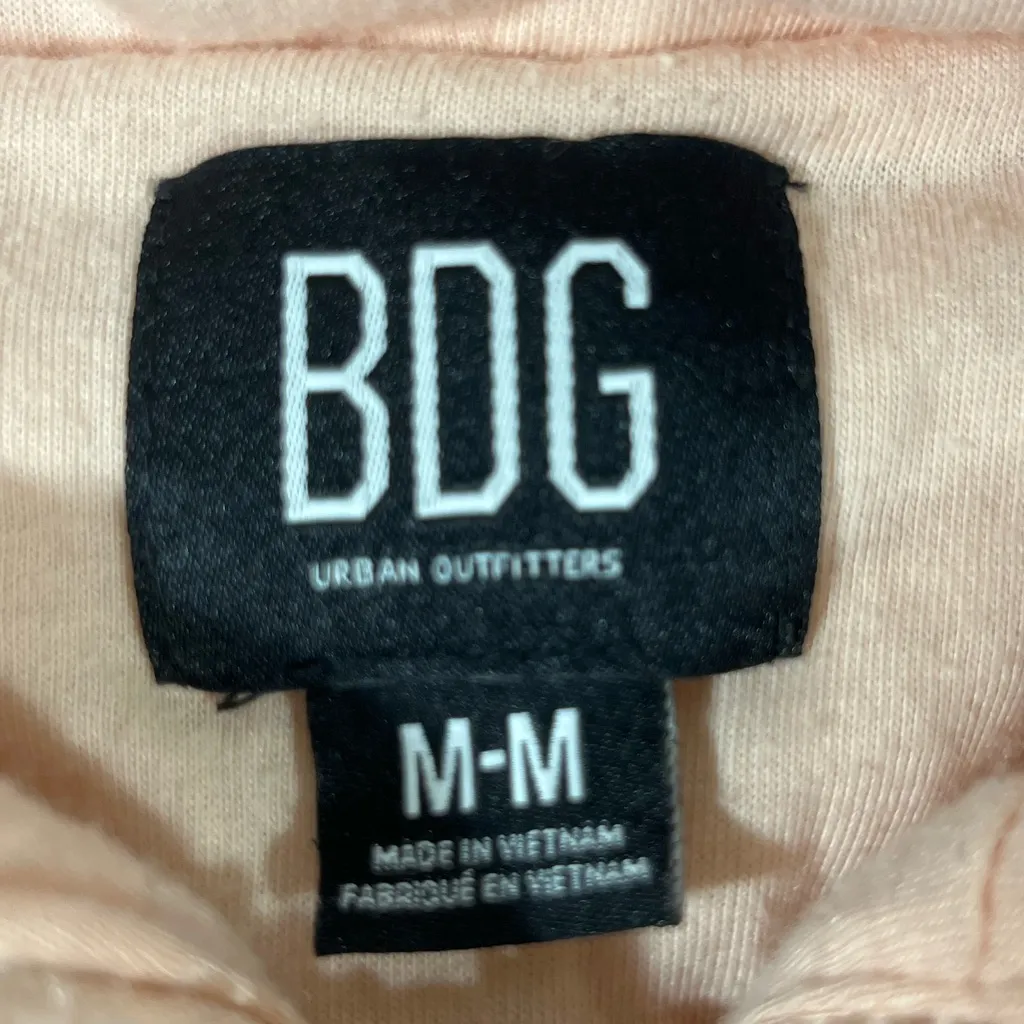 BDG URBAN OUTFITTERS TEDDY FAUX FUR CROP HOODIE JACKET M PINK‎ PREOWNED - Image 3