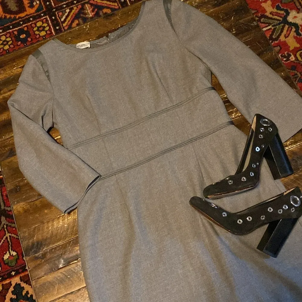 Philosophy Di Alberta Ferretti Wool Blend Dress Gray Size 10 - Image 14