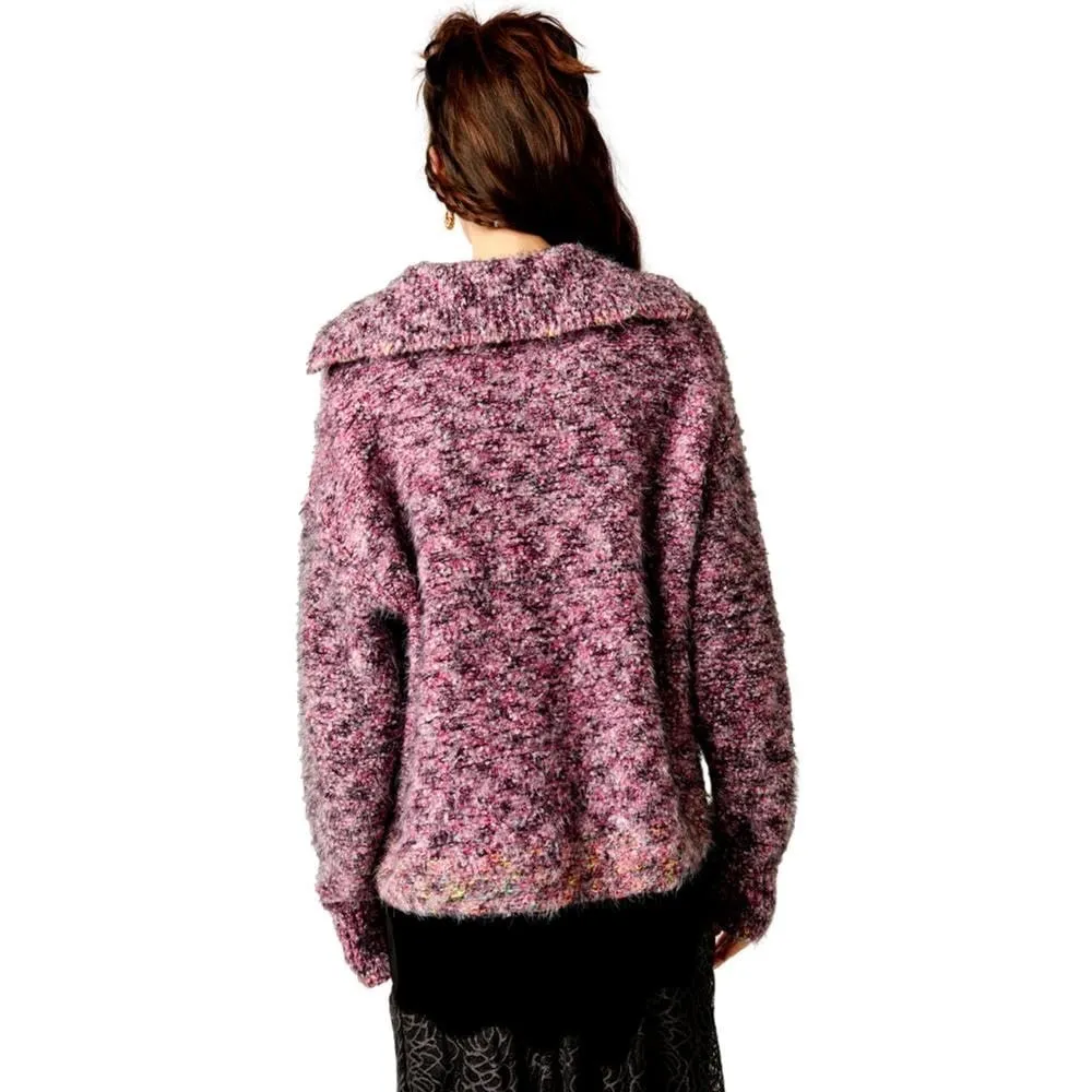 Free People  Stellar Knit Pullover in Shocking Pink XS - Image 9