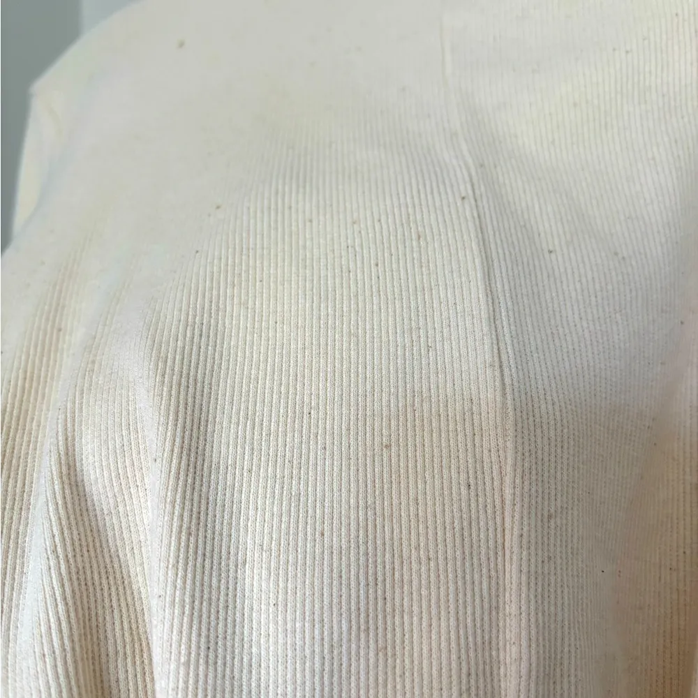 Boohoo NWT cream ribbed belted midi dress sz 6 - Image 3