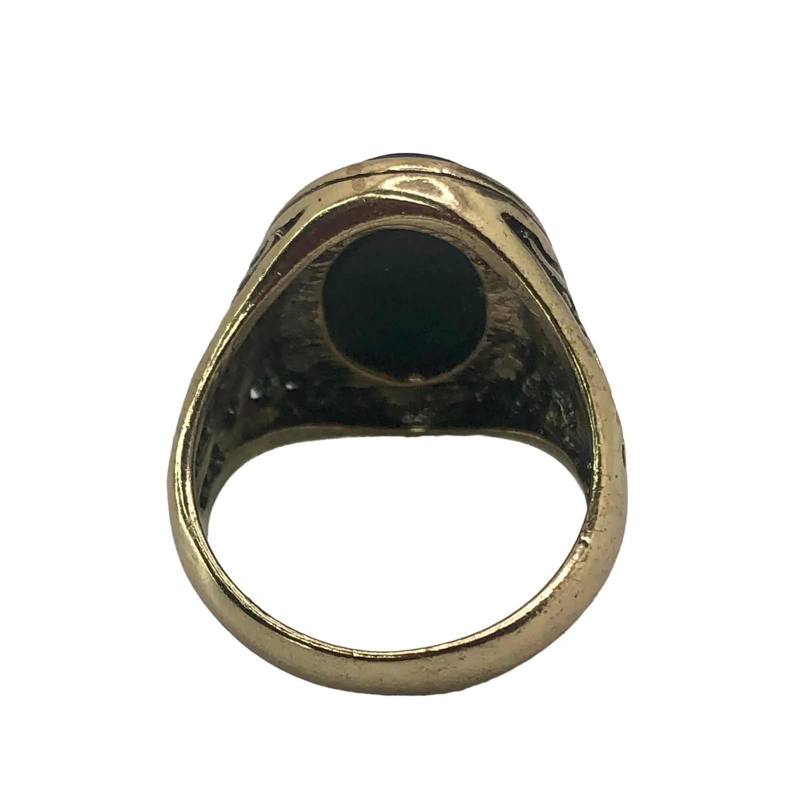 Gold Boho Ring with Black Stone Ring - Image 6