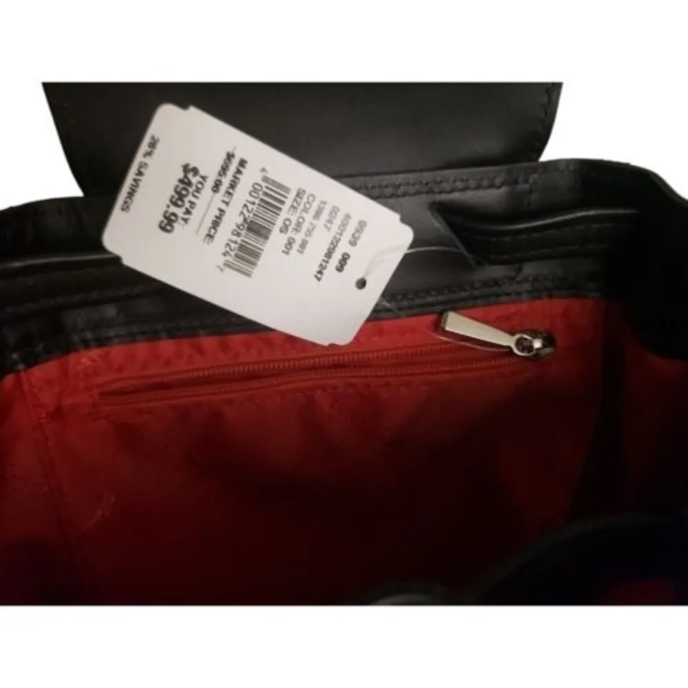 Longchamp LIMITED Black Lettering Logo Patch Leather XS Backpack New w/tag - Image 5