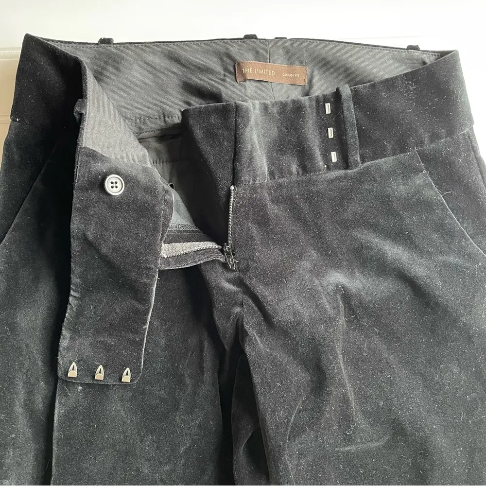 The Limited Cassidy Fit Black Velvet Trouser Pant Size 4 NWT 30W 32L Bootcut - Image 6