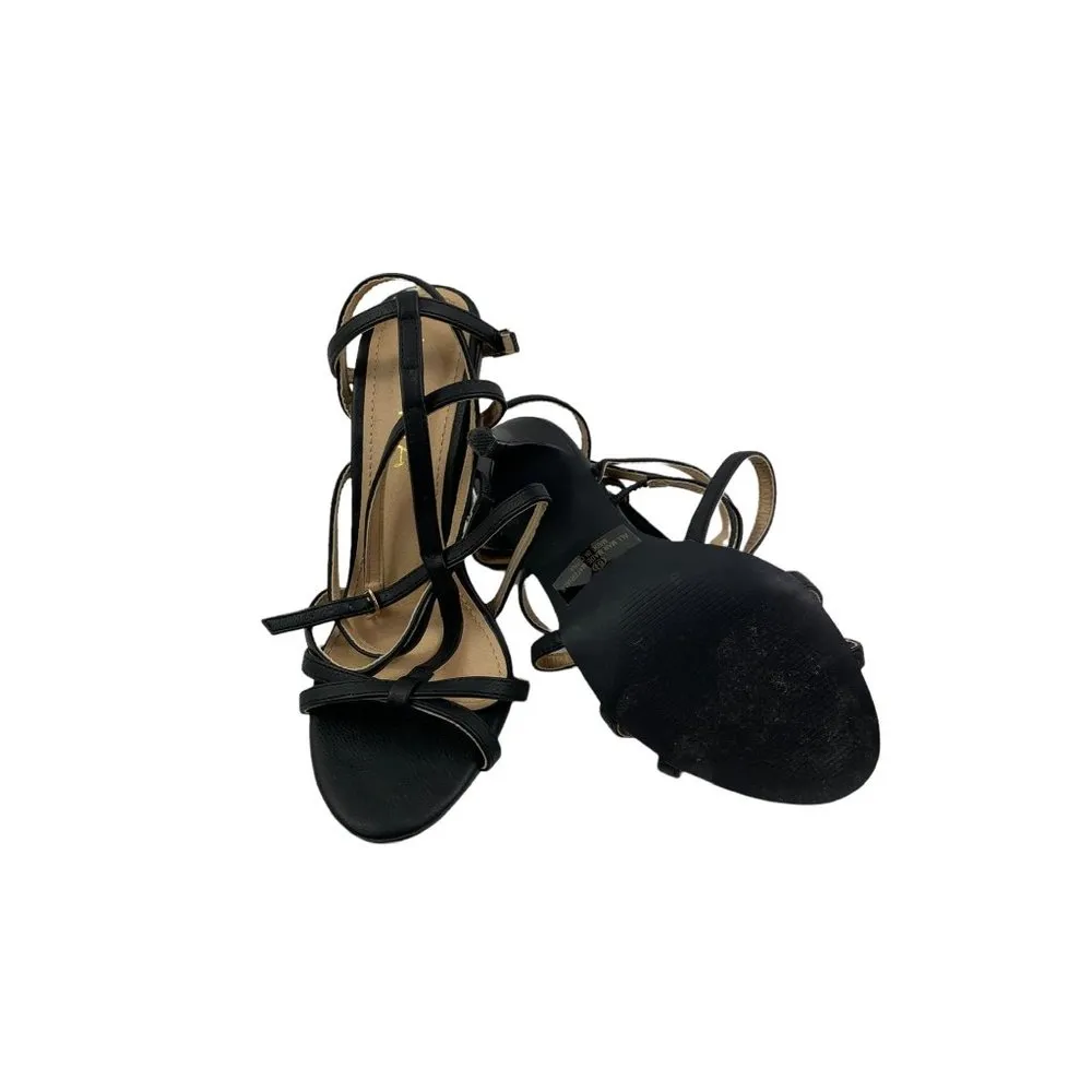 Liliana Women's Black Strappy Heels - Image 3