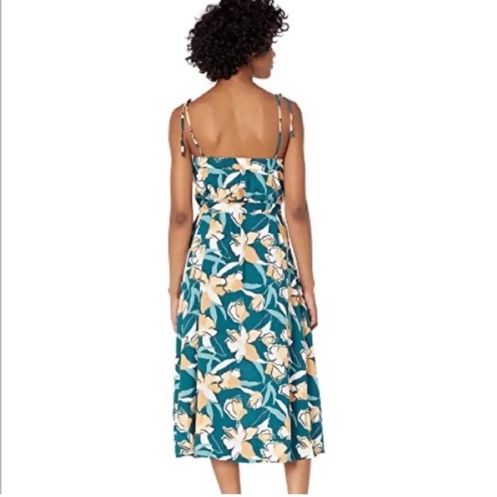 Roxy Nowhere to Hide Dress Small Midi Print Strappy Hibiscus 🌺 - Image 7