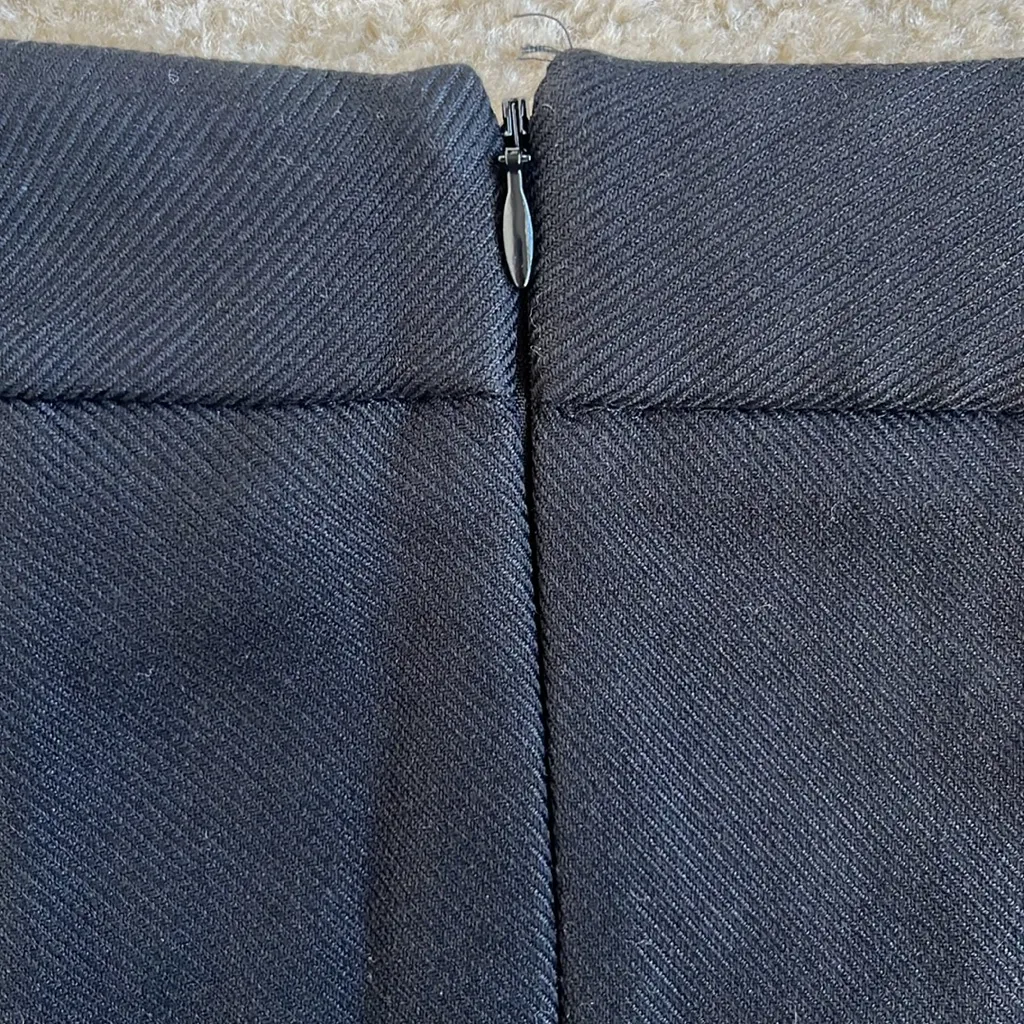 Express Sailor Black Twill Mini Skirt Pockets and Brass Buttons in Women’s 8 - Image 4