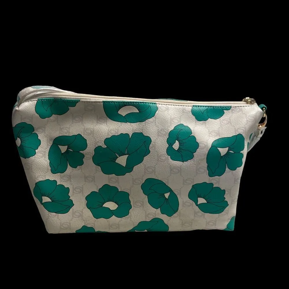 BEBE‎ Los Angeles Pippa Poppy Green & White satchel - Image 2