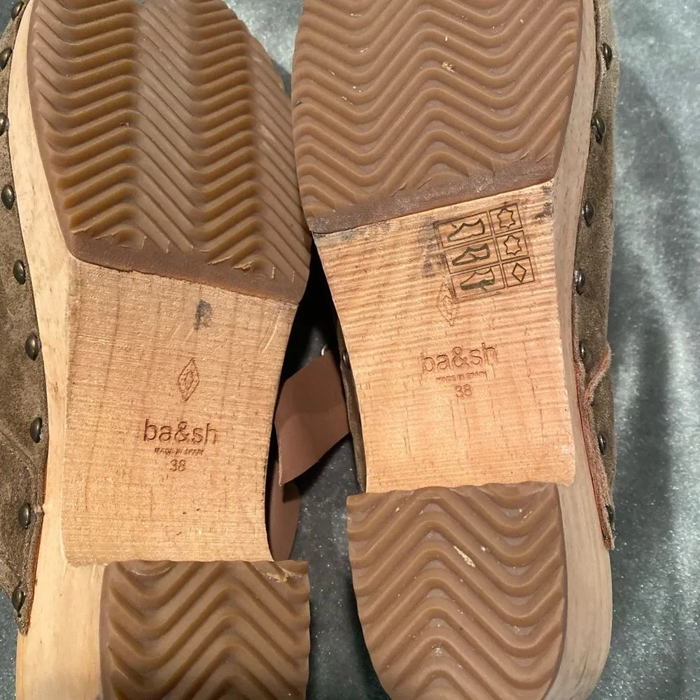 #510 BA&SH Suede Clogs - Image 6