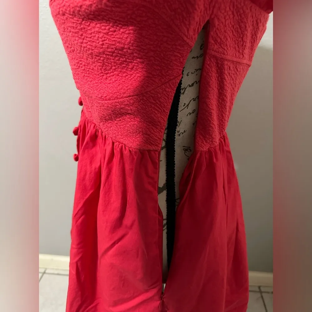 Maeve Puff-Sleeved Sweetheart Mini Dress  Small - Image 8