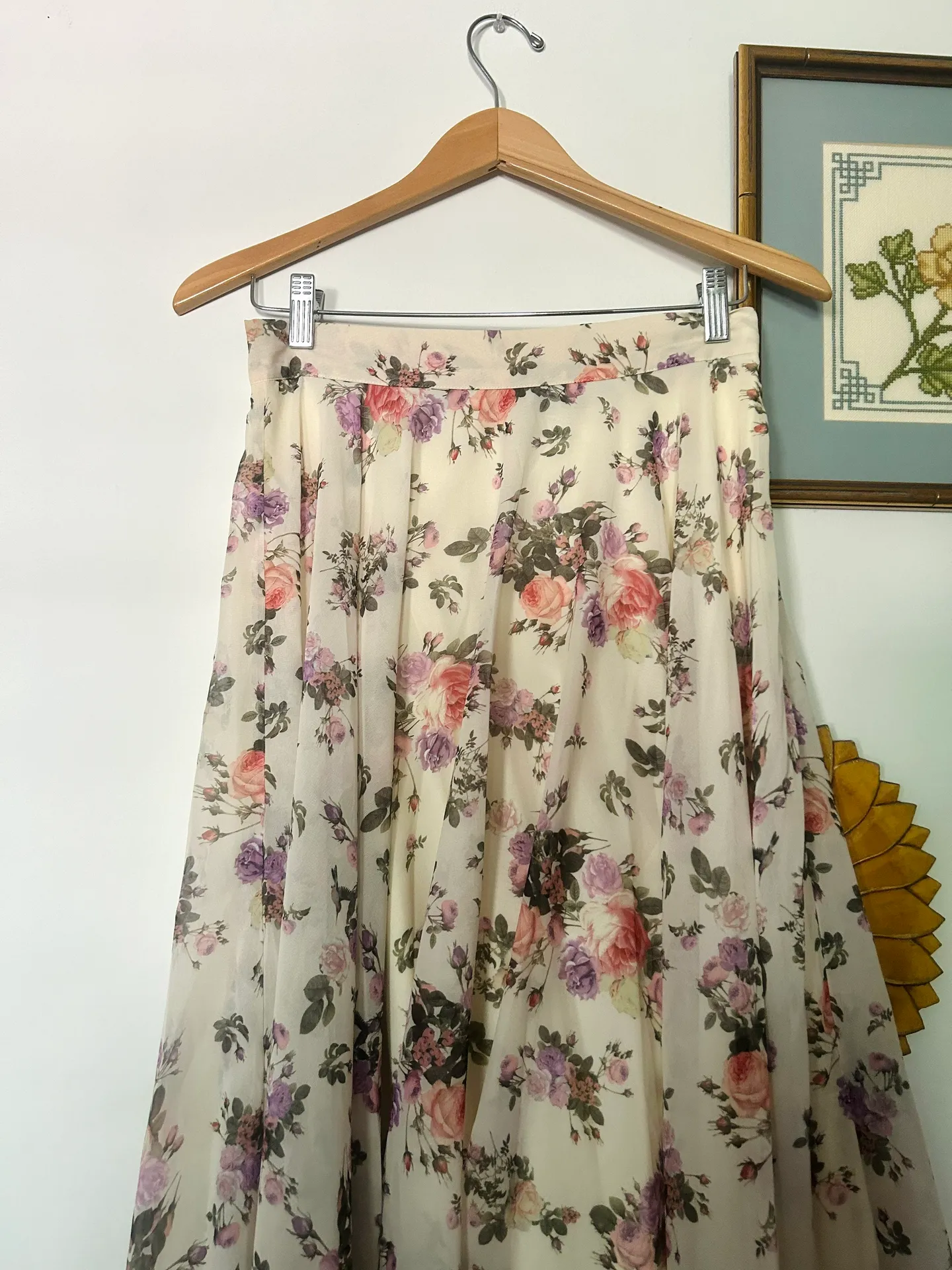 Lucy Paris High Waisted Floral Circle Maxi Skirt - Image 7