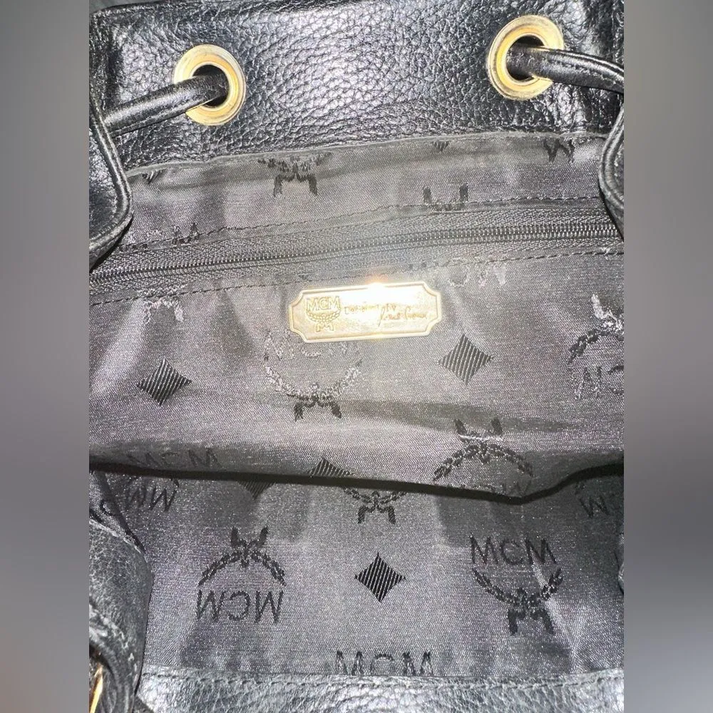 MCM black backpack with gold studs. Gorgeous bag! - Image 8