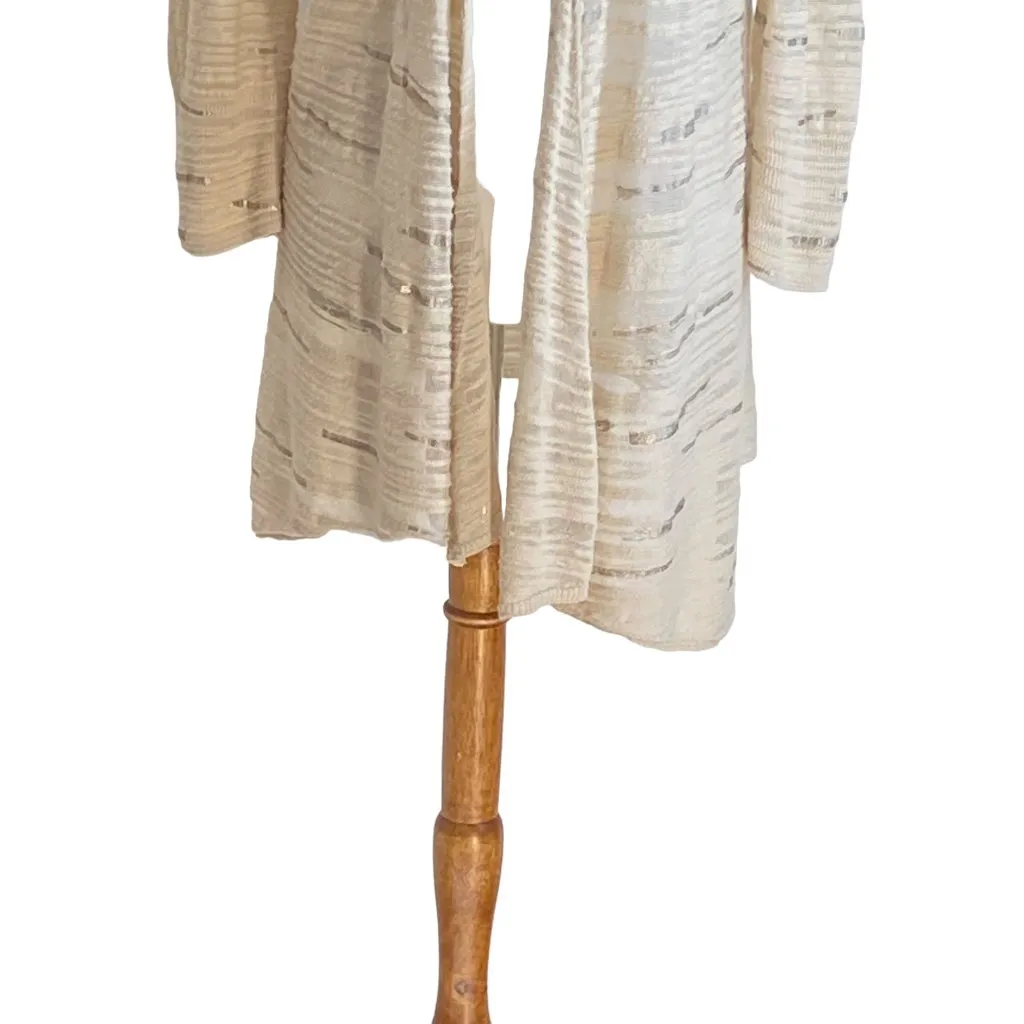 Nic+Zoe NS!!! Linen Cardigan Beige Size L - Image 6