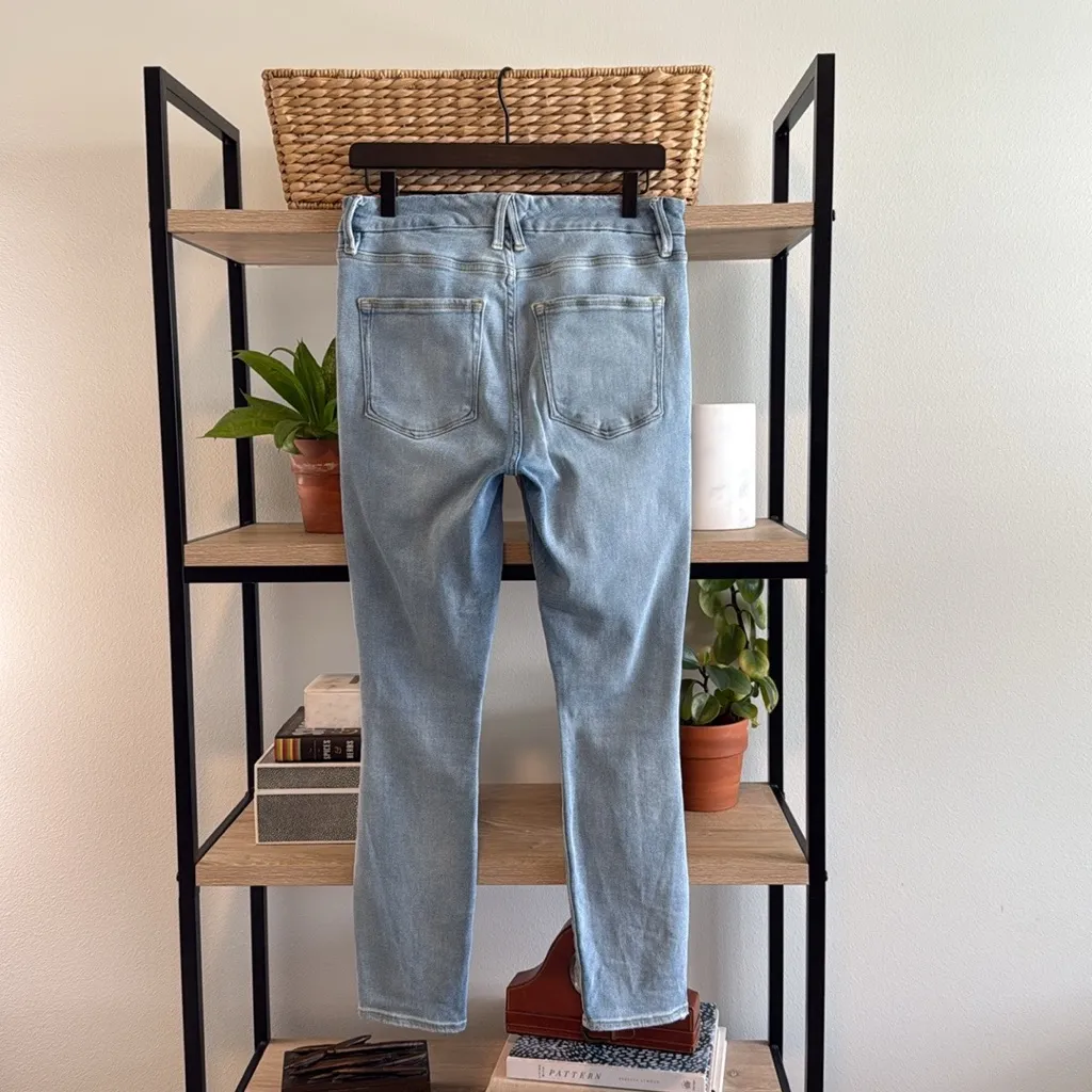 Good American Good Legs High-Rise Intentionally Distressed Skinny Ankle Jeans 30 - Image 6