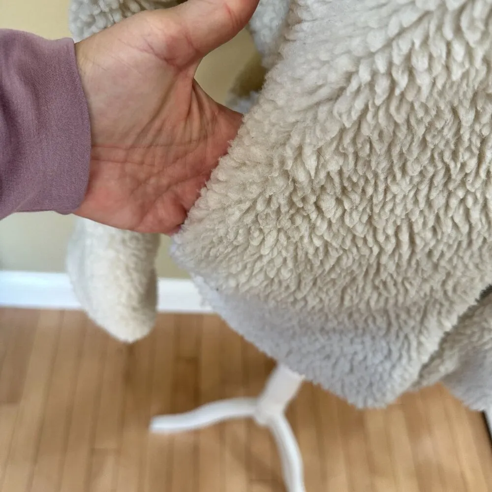 URBAN OUTFITTERS BDG Teddy Bear Faux Fur Sherpa Coat Jacket Bomber Size Medium - Image 5