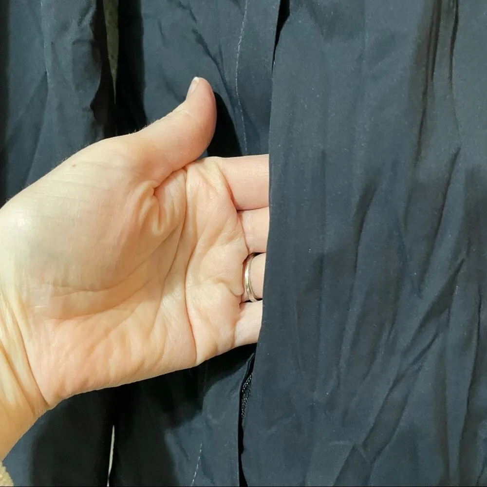 Columbia Black Fleece Lined Omni Tech Hooded Jacket Coat Womens L Fall Warm - Image 3