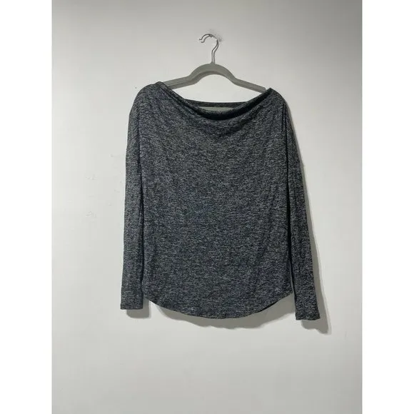 Carmen Marc Valvo Grey Boatneck Zipper Detail Blouse Size Small - Image 21