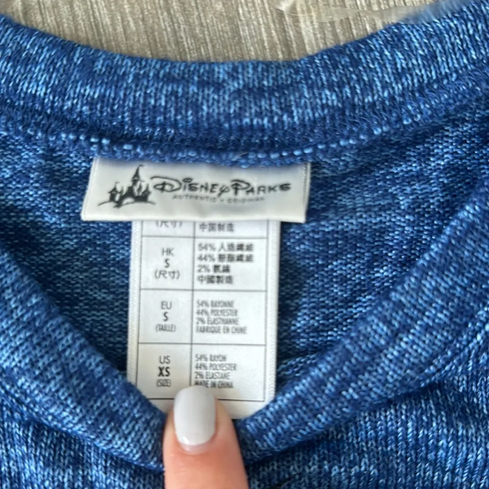 Women’s  parks Goofy winter holiday sweater XS extra small heathered blue - Image 3