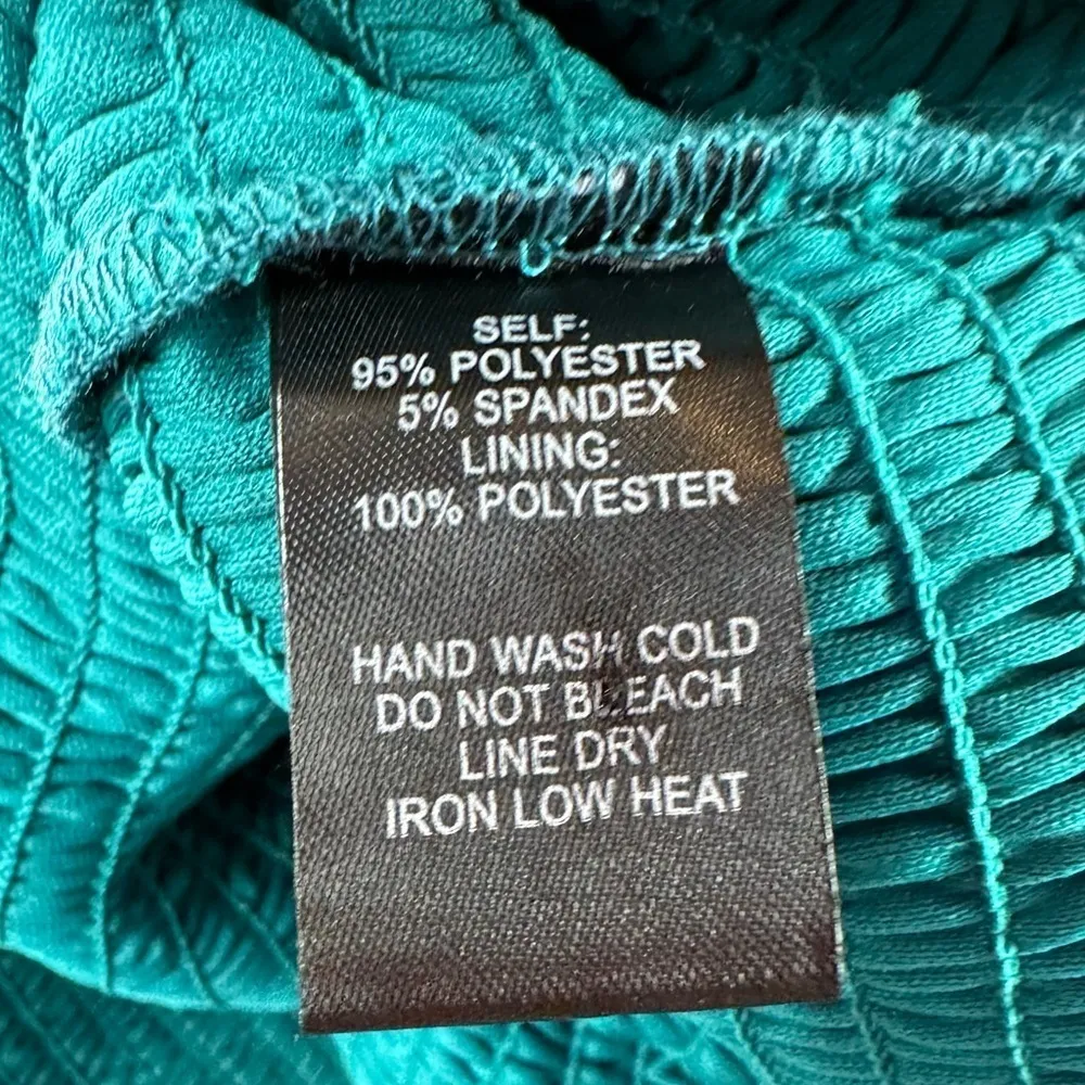 Lulus Jaw Dropping Beauty Satin‎ Smocked Bodycon Mini Dress Teal Blue Size Small - Image 6