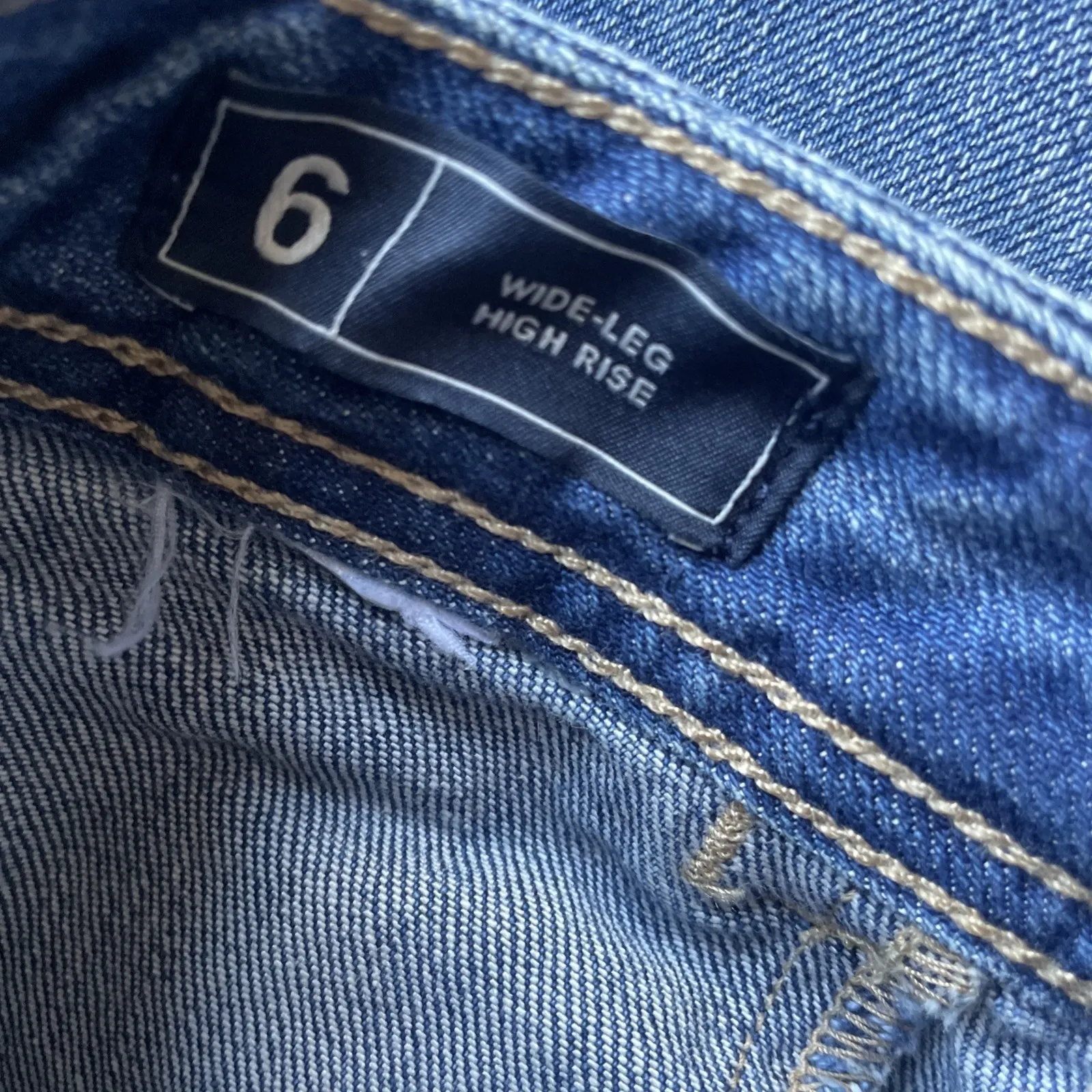 Gap High Rise Wide Leg Size 6 Retro 90s Cropped Ankle Baggy Oversized - Image 2