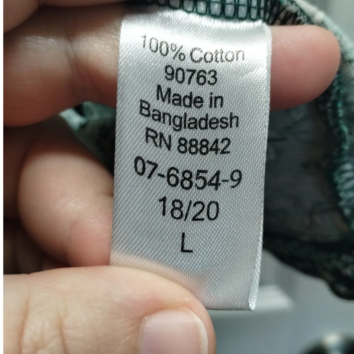 Woman Within Size 18/20 Green Striped Floral V-Neck 3/4 Sleeves T-Shirt Tee - Image 6