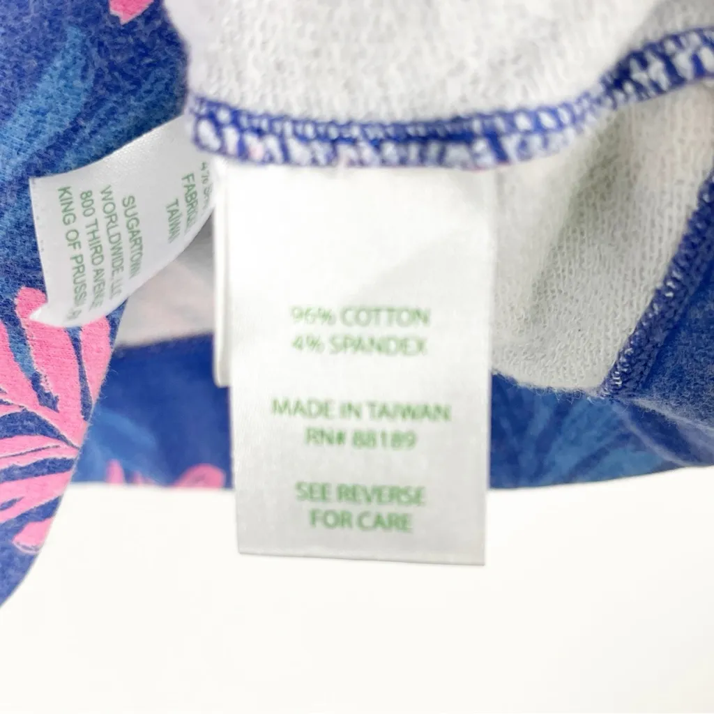 LILLY PULITZER Skipper Royal Purple Dazzle UPF 50+ Quarter Zip Popover Medium - Image 4