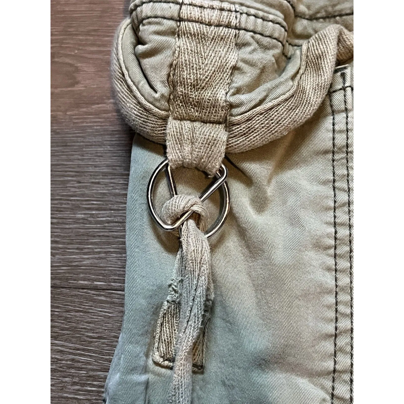 LoveGen Sage Green Cargo Pocket Utility Wide Leg Pants 1/26 Gorpcore - Image 2