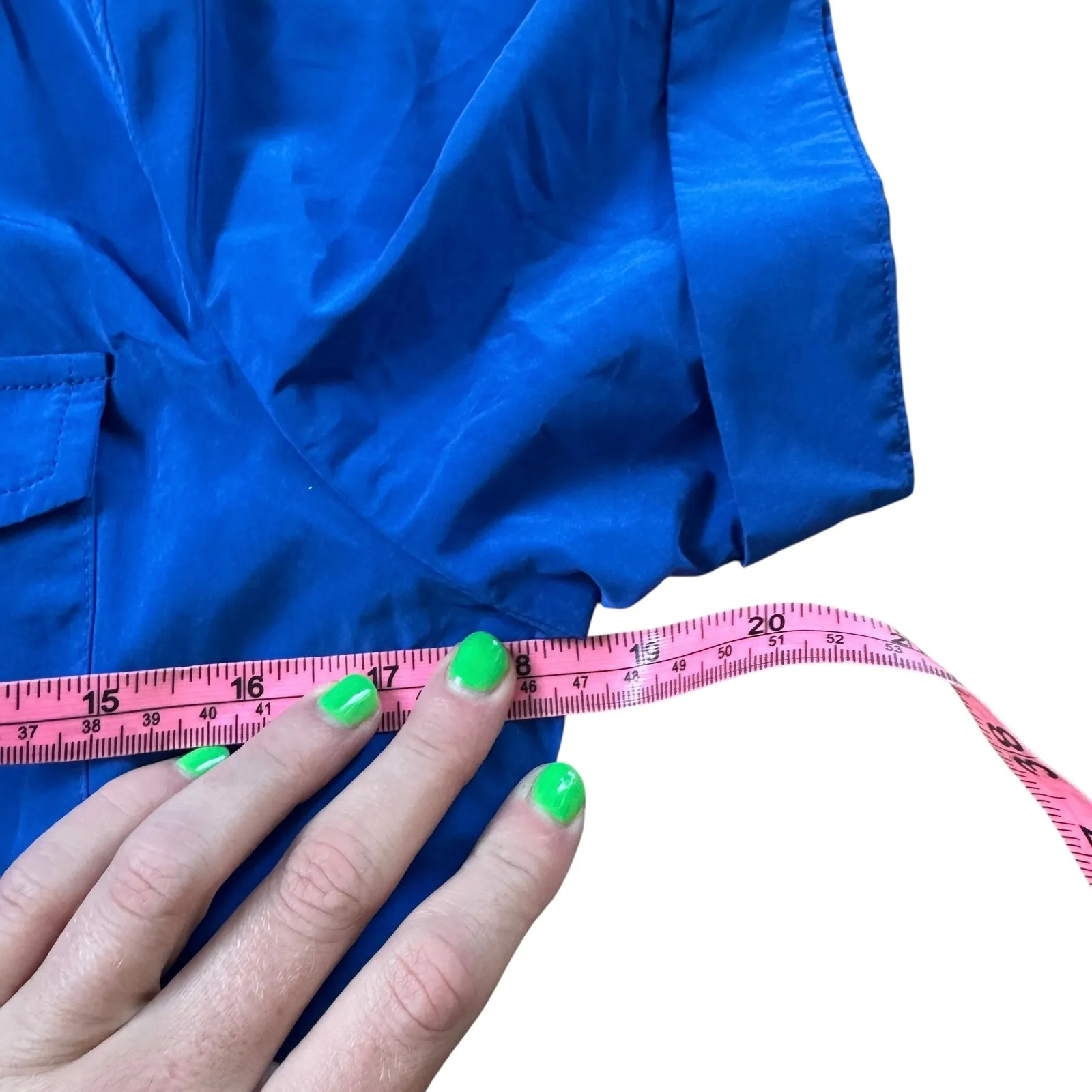 NEW DKNY Donna Karen New York Short Sleeve Collar Neck Shirtdress Royal Blue - Image 10