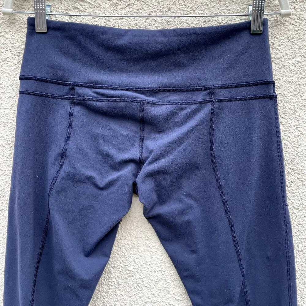 Lululemon Practice Daily Crops Leggings 8 Inkwell Blue - Image 5