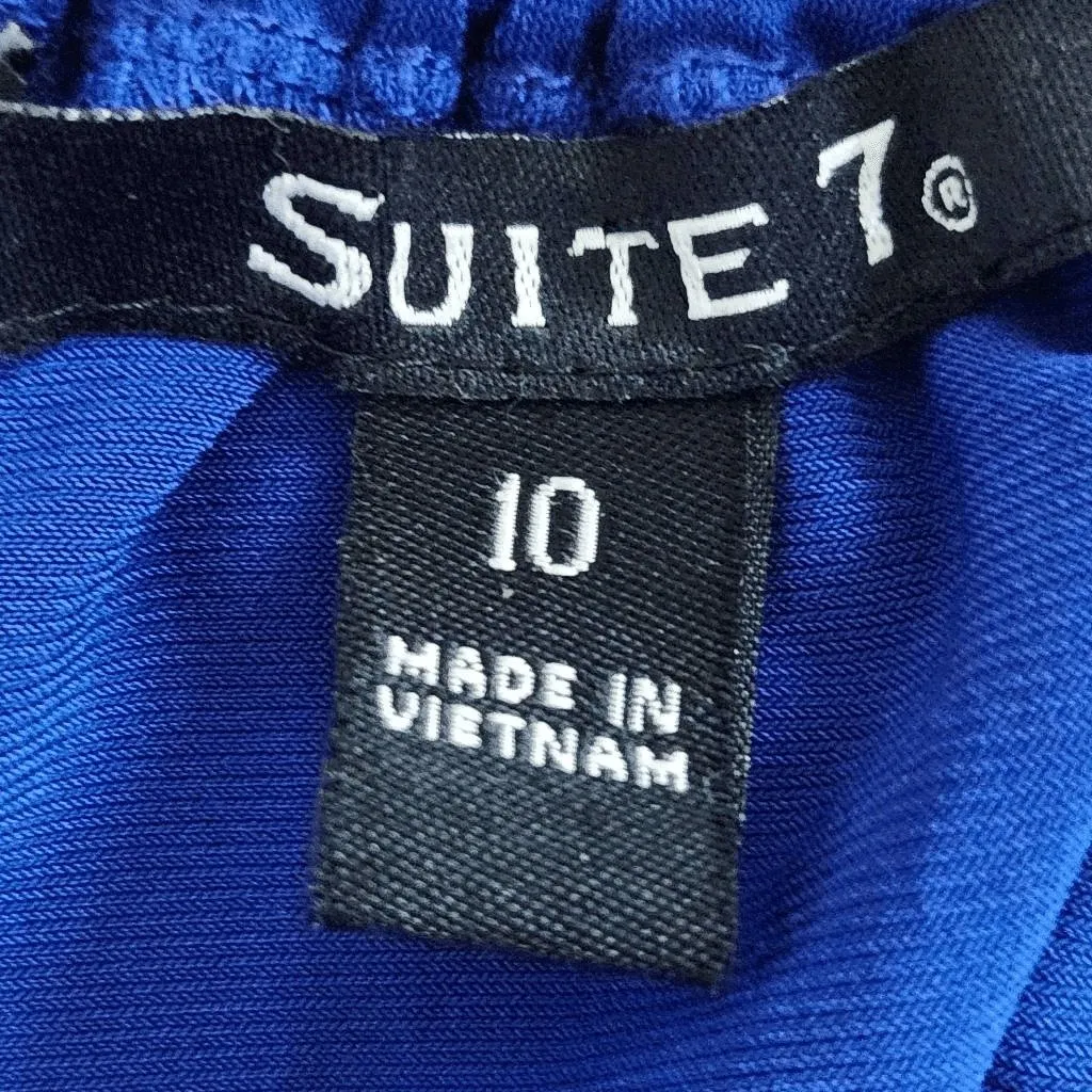 Suite 7 Blue Sleeveless Maxi Dress Size 10 Blue and White Maxi Dress - Image 8