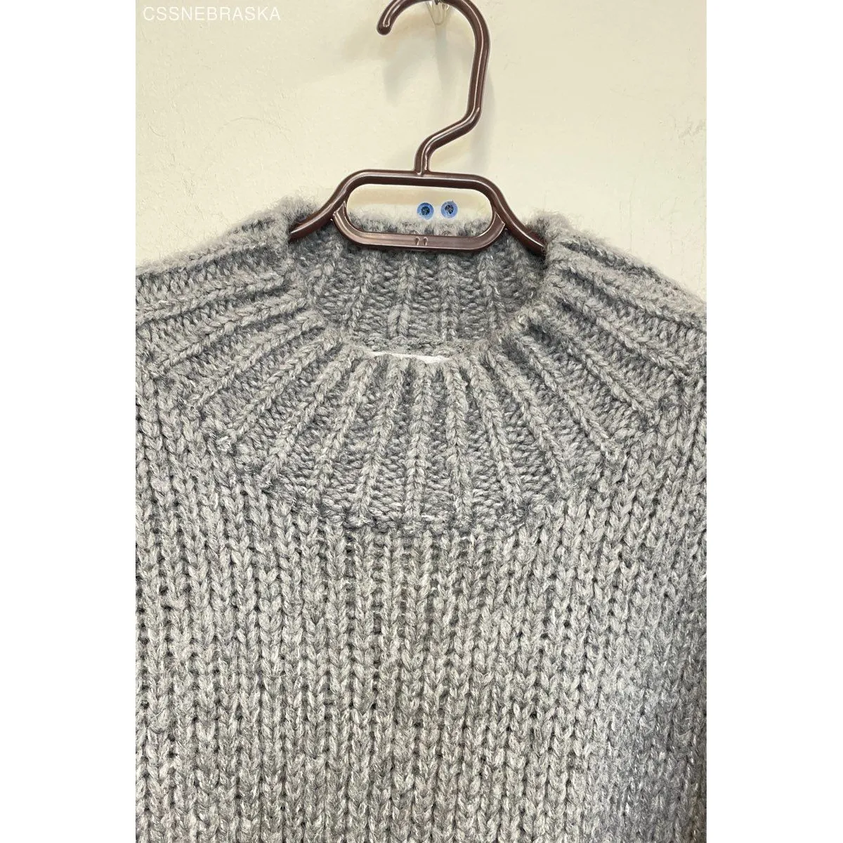 Knit Mix Gray‎ Sweater Gray Oversized - Image 2