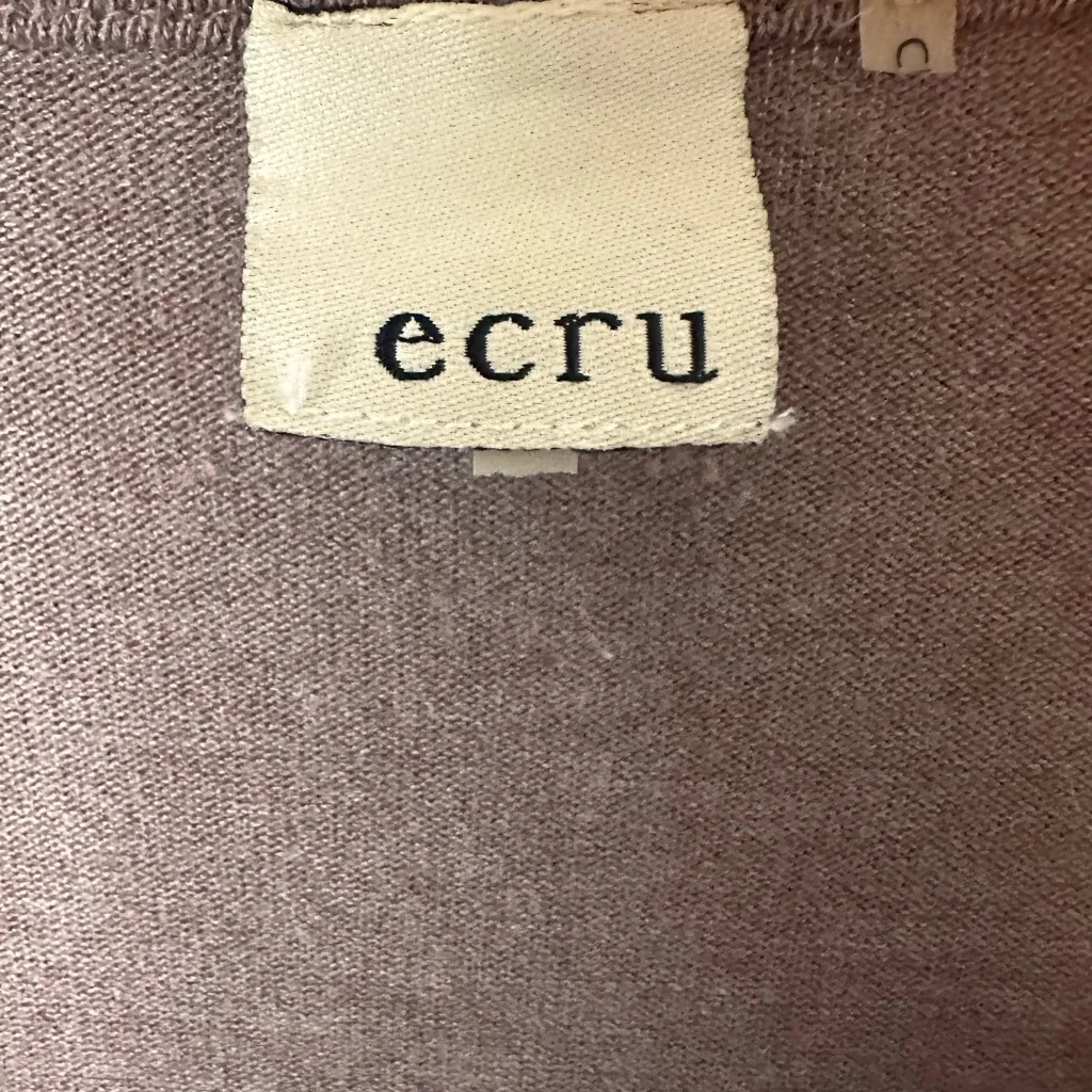 Ecru Brown Suede Short Sleeve Shirt - Image 7