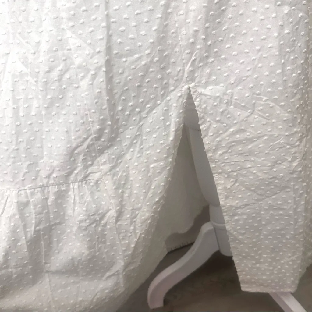 NWT Rihoas White Swiss Dot Tiered Midi Dress Small Cotton Cottagecore Coquette - Image 8