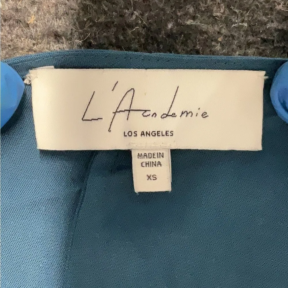 L'Academie| The Lorriana Mini Dress | Size: XS | Color: Navy Blue - Image 6