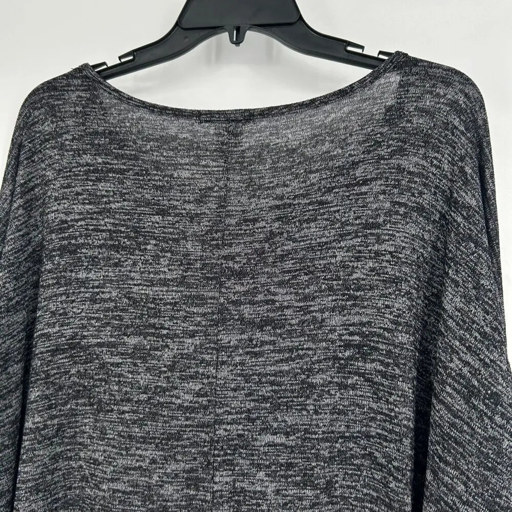 Ultra Freeze Marled Black Sweater Knit Top Dolman Sleeves Slouchy Oversized 2X - Image 7