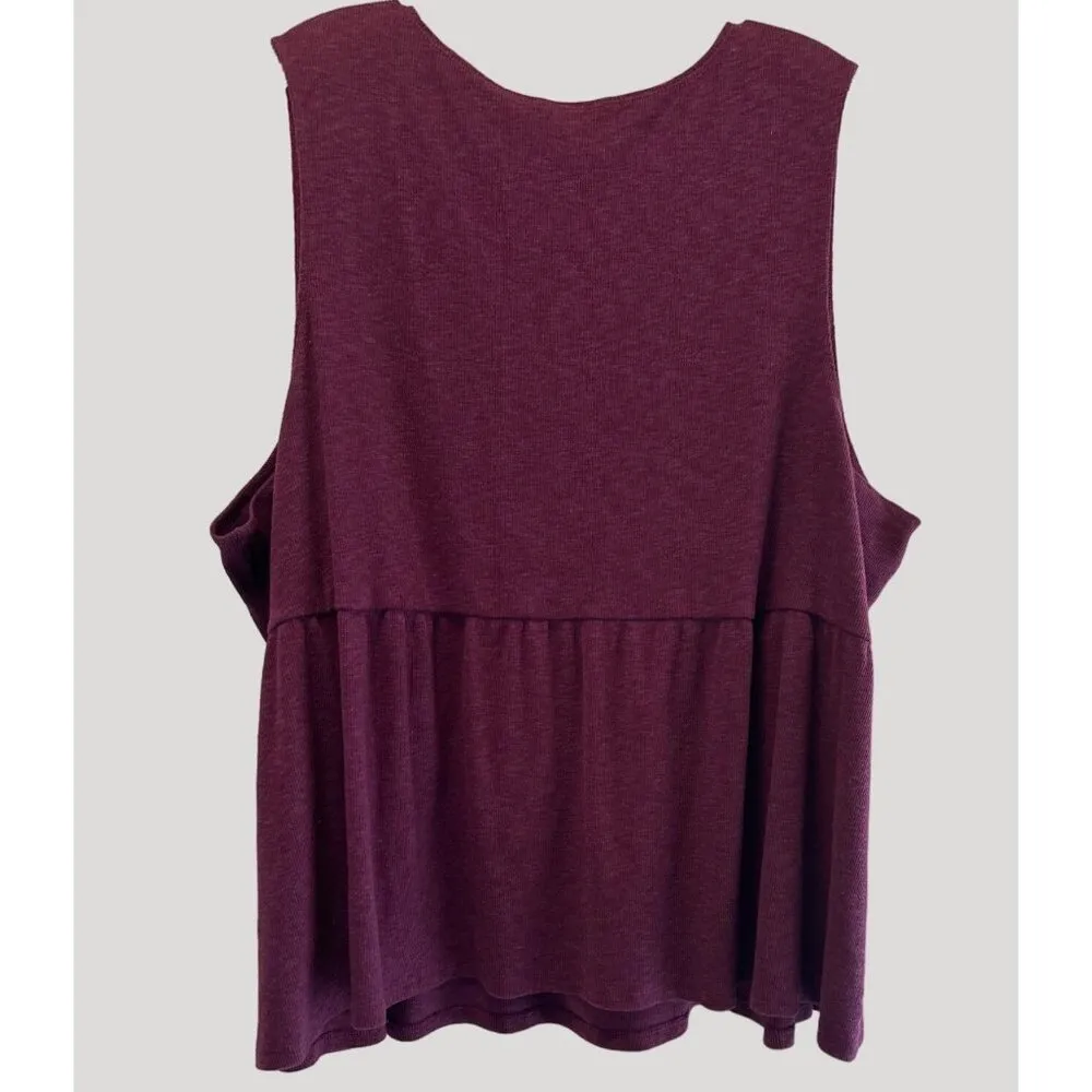 Terra & Sky Women's Plus Size Purple Sleeveless Top 4X (28W-30W) - Stylist - Image 3