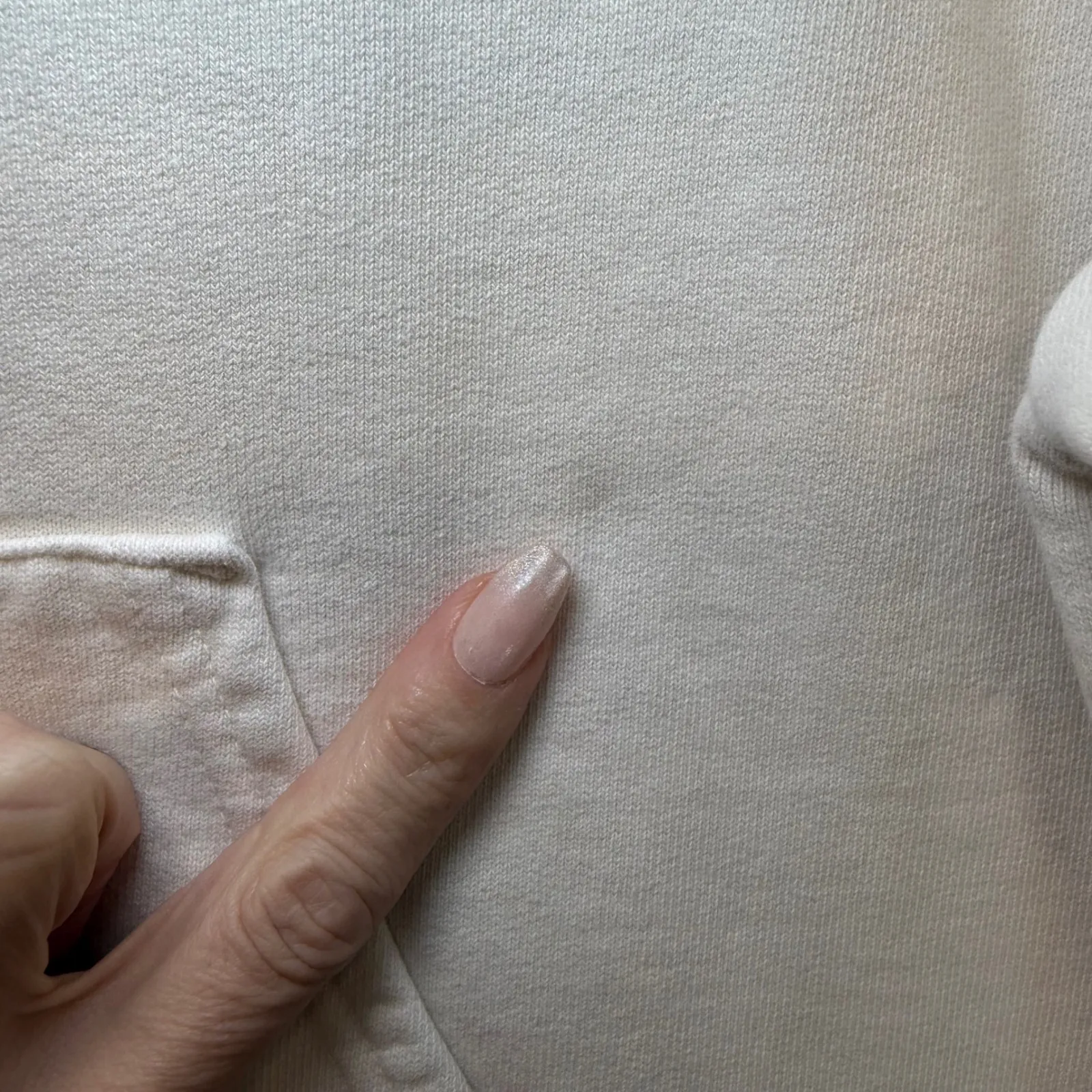 MOUSSY Vintage Cream White Hoodie Sweatshirt Basic Quiet Luxury Staple S - Image 12