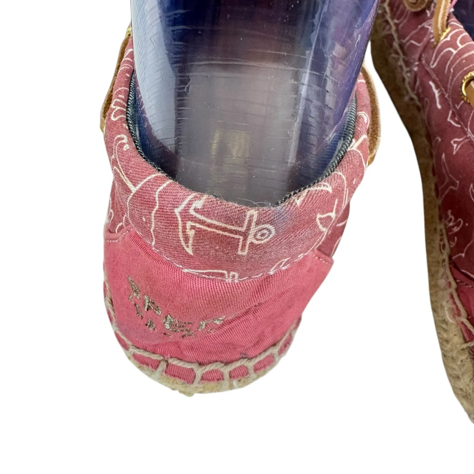 Sperry Topsider Katama Whale Print Slip on Espadrille Flats Women's Size  8 - Image 6